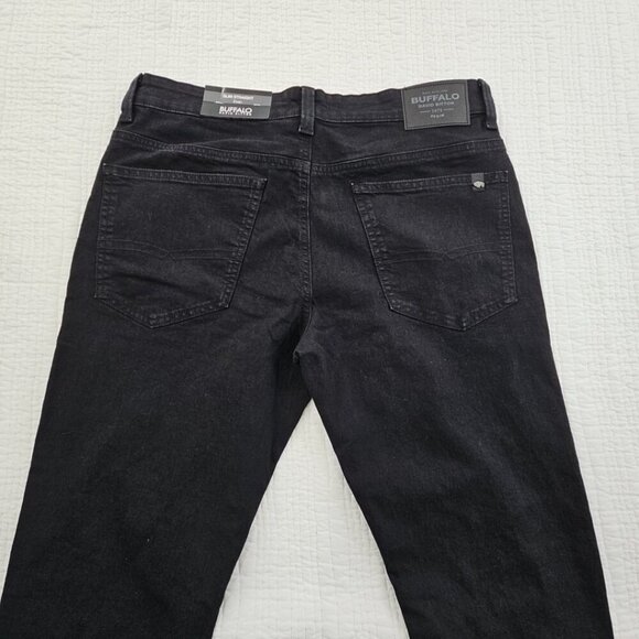 Buffalo David Bitton Evan Jeans Men's 34x32 NEW Black Wash Straight Stretch NWT - Picture 6 of 16
